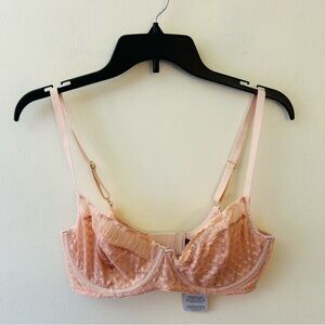 Adore Me peach lace unlined bra size 34DD style #AD-NP-10